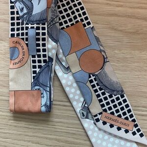 Hermès Paris Silk Scarf with Geometric Design